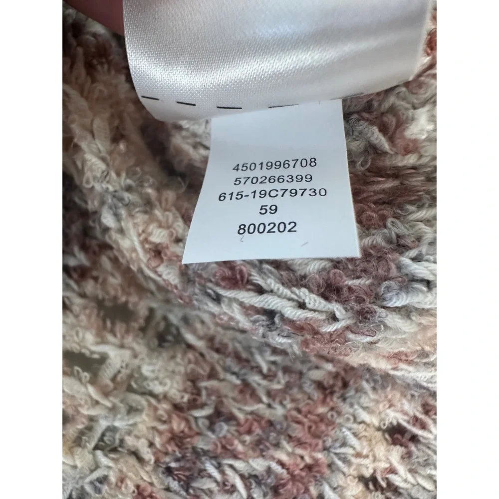 Chico's Multi Color Metallic Pointelle Open Front Cardigan‎ Sweater Size 2P